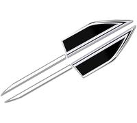 WUDIJING 2 PCS Leaf Plate Car Logo Metal Sticker for VW T-Cross C1 I 2019-2024, Car Metal Emblem Car Wing Sides Skirts Signs Stickers Car Front Fenders Bumper Decals,B