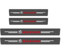 WUDILIYI 4 Pieces Of Carbon Fiber Door Sill Strips for Suzuki Splash 2012-2014, Car Carbon Fiber Protect Door Sill Kick Plate Car Scuff Plate Door Edge Protection