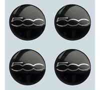 WUDILIYI 4pcs Car Wheel Center Cap Sticker Badge Emblem Decal for Fiat 500 56mm, Wheel HUB Center Cap Stickers, Rim Cover Tyre Protect Car Accessories