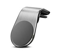 WUDILIYI Magnetic Car Phone Mount for VW T-Cross C1 2018-2026 (5-Türer Kompakt SUV), Car Phone Holder Magnetic L Type Air Vent Clip Mount Magnetic Mobile Phone Holders Flexible Rotation,Silver