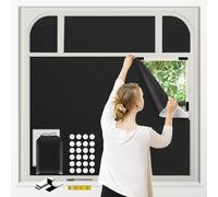 Wudlad Sleeptime Portable Blackout Roller Blind, No Drilling, Large with Suction Cups, 145 x 300 cm, Homemade Blackout Curtains, Children's Room, Travel Curtains, Temporary Self-Adhesive DIY Curtains
