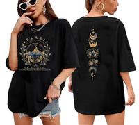 Wudlads Acotar Women's Night Court Velaris City of Starlight T-Shirt Nightplace Graphic T-Shirt Plus Size Short Sleeve, black, L