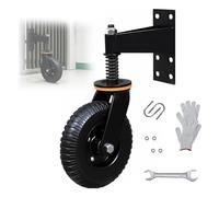 WUDLEP 8in Gate Wheel Fence Gate Wheels, 360 Degree Rotation Gate Caster Wheel with Install Accessories, 600lbs Capacity Spring Loaded Heavy Duty Gate Caster, for Metal Tube Wooden Gate