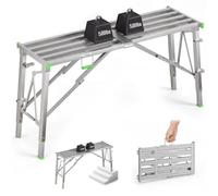 WUDLEP Adjustable Work Platform 1000LBS Folding Scaffolding Bench
