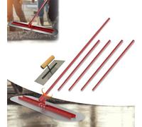 WUDLEP Bull Float Concrete Tools, 120x30cm Bull Float with Trowel, Stainless Steel Concrete Float with 4 Float Handle, Adjustable Bracket Concrete Finishing Tools for Professional Concrete Finishing