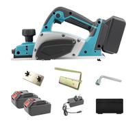 WUDLEP Cordless Electric Planer Compatible with Makita 21V Battery, 16500RPM Electric Wood Planer, Powered Planing Tool with 77mm Width and 2mm Depth, for Woodworking, Blue