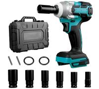 WUDLEP Cordless Impact Wrench 1/2 inch Compatible with Makita 18V Battery, 900FT-LBS Brushless Electric Impact Gun (1200Nm) with LED Work Light, High Torque Impact Wrench