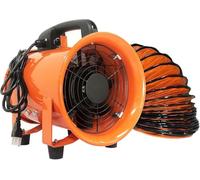 WUDLEP Dust Extractor Ventilation Fan, 300mm 12" 380W Portable Hose Workshop Fume Air Blower, 230v Dust Fume Extractor Ventilation Fan with 5m Duct, Ideal for Workshops, Welding Booths, Factories