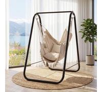 WUDLEP Hammock Chair with Stand, Heavy-Duty Swing Hanging Chair | Durable Hammock Swing Chair, Easy to Assemble, for Porch, Garden, Patio, Yard
