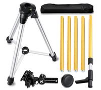 WUDLEP Laser Level Pole, 12FT/3.7M Telescoping Tripod Pole with 1/4-Inch by 20-Inch Laser Mount for Rotary and Line Lasers, Adjustable Telescopin