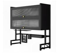 WUDLEP Over The Sink Dish Drying Rack, Large Dish Drainer Drying Rack for Kitchen Counter, 4 Tier Carbon Steel Dish Drainer for Kitchen Counter Over Sink, Black