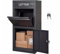 WUDLEP Package Delivery Box for Outside, 46 x 38 x102 CM Weatherproof Parcel Drop Box, Lockable Package Parcel Box for Porch and Curbside Storage