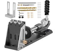 WUDLEP Pocket Hole Jig Tool Kit, All-Metal Professional Adjustable Pocket Screw Jig, Upgraded Versatile Drill Guide Jig for Materials 1/2" to 3 1/8" Thickness