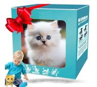 WuDLi Realistic Cat Robot, My Realistic Robot Puppy Kitten Plush, 2026 Smart Kitten Toy That Shake Head