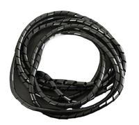 WUDOLI 10 Meters Spiral Wire Organizer Sleeve 6mm 8mm 10mm Cable Management Sheath for Wires Hoses Pipes Protection tools(Black,OD 12mm)