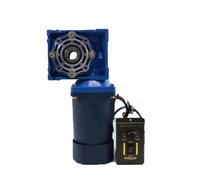 WUDOLI 120W 220V AC 90x90mm Frame RV40 Worm Gear Speed Control Motor 18mm Dual Shaft Self Locking Gearbox Adjustable Speed Motor CW CCW controller(28rpm)