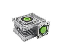 WUDOLI 1pcs 85x85mm Flange Worm Gearbox 14mm Input 18mm Output Shaft NMRV040 Worm Gear Reducer for Nema 34 Stepper Motor controller(20:1)