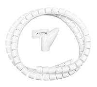 WUDOLI 2 Meters Flexible Cable Spiral Winder Cord Protector Storage Sleeve for Tidy Wire Management tools(White,ID 10mm)