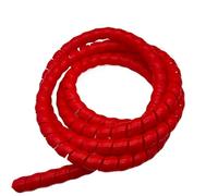 WUDOLI 2 Meters Spiral Cable Organizer Sleeve Flexible Wire Cable Protector for Tidy Safe Management tools(Red,ID 35mm)