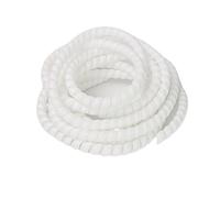 WUDOLI 5 Meters Spiral Mechanical Duct Protection Sleeve Wrap Winding 35mm to 50mm Wire Organizer Tube tools(White,ID 45mm)