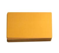 WUDOLI 50pcs Deep Gold Business name Cards Multicolor Aluminum Alloy Metal Sheets for Testing Customization tools(86 x 54 x 0.4mm)