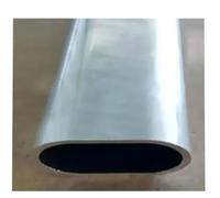WUDOLI Aluminum Oval Pipe Lightweight Aluminum Alloy Hollow Elliptical Tube for DIY Projects and Frame Construction Industry(80x20x2mm 490mm)