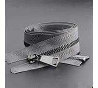 WUDOLI fabric closure 5# 85cm Metal Zipper, for Clothing, Open End Zip Jacket Closure Garment Sewing Zippers Gold Black Teeth, for sewing (Color : Gray black, Size : 85cm)