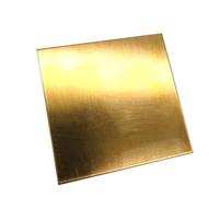 WUDOLI flat sheet H62 Brass Flat Sheets Thick 0.8mm 1mm 1.2mm 1.5mm 2mm 2.5mm 3mm 4mm Brass Sheet Plate Length 100mm 200mm 300mm square materials (Size : 4mm x 100mm x 100mm)