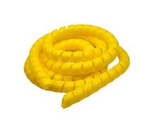 WUDOLI Flexible EV Charging Cable Protector Sleeve 2 Meters Spiral Wrap Cables Oil Pipes Protection Tube tools(Yellow,ID 20mm)