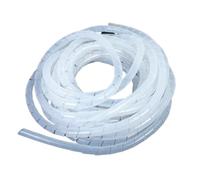 WUDOLI Spiral Cable Management Wrap Wire Tube 4mm 6mm 8mm 10mm Outside Diameter for Tidy Organization tools(White,8mm OD x 15 Meters)