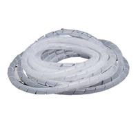 WUDOLI Spiral Cable Sleeve Protection High Temperature Resistant Conduit Wire Harness Insulation Mechanical Circuit tools(White,ID 16mm x 5 meters)