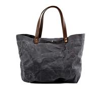 WUDON Waxed Canvas Travel Tote Bag - Extra Large Carryall Shoulder Bag for Women, Grey, XL