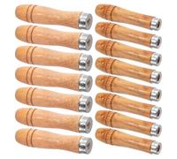 wudoo 20pcs Wooden File Handle with Strong Metal Collars,10pcs for 6 Inch-8 Inch File + 10pcs for 10 Inch-12 Inch File(2 Size)