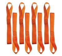 WUDQIJI Lashing Loops Soft Loops Tie Down Straps Pack of 8 29.5 x 2.5 cm Lashing Straps Loop Lashing Straps Short Belt Loops Tie-Down Straps Extremely Durable for Bicycle Motorcycle Transport (Orange)