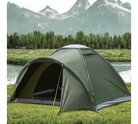 Wudyfei 3-4 People Tent with Porch, Dome Tent with Sewn-in Groundsheet PU5000mm Waterproof Windproof Easy Set up Lightweight Outdoor Family Tent for Camping, Hiking, Backpacking, Traveling, Trekking