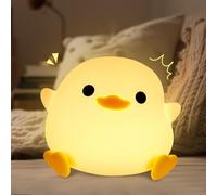 Wudyfei Duck Lamp, Dodo Duck Night Light Rechargeable Soft Silicone Kids Nursery Nightlight with Timer, Touch Control, Cute Lamp Duck Gifts for Baby Kids