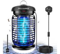 WUEAOA Bug Zapper Illuminated 3M cable, 4200V 15W UV Mosquito Killer Lamp, Waterproof IPX4, Tasteless and Non-toxic, Electric fly zapper for indoor and outdoor