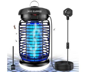 WUEAOA Bug Zapper Illuminated 3M cable, 4200V 15W UV Mosquito Killer Lamp, Waterproof IPX4, Tasteless and Non-toxic, Electric fly zapper for indoor and outdoor