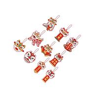 wueiooskj 10pieces Traditional Characters Housewarming Blessing for 2024 Lunar Year Decor New Year Pendants Very Delicate