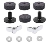 wueiooskj 12 Pieces/Set Felt Metal Drum Kit Cymbal Modified Detachable Replacement Nonslip Heavy Duty Pad Wing Nuts Washer
