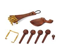 wueiooskj 4/4 Violin Stringed Musical Tuning Pegs Tailpiece Endpin Professional Repairing Set Vintage Chinrest Gadgets Player