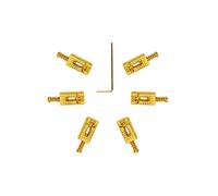 wueiooskj 6Pcs Guitar Bridge Gold Portable Roller Guitars Saddles with Wrench Replacement Instrument Accessories Music Lover
