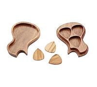 wueiooskj Acoustic Guitar Pick with Box Timber Tones Handmade Musical Accessory Plectrums Picks Music Gifts Wood Style Hearted Shape