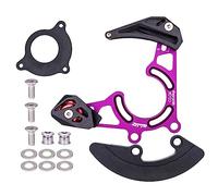 wueiooskj Bicycle Chain Guide Aluminum Alloy Adjustable Mountain Bike 32t-38t Drop Catcher Lightweight Frame Guard Protector Set, Purple