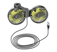 wueiooskj Car Cooling Fan For All Cars Three Wind Speeds Backseat Fan Adjustable Low Noise Suitable For SUV RV Truck Mini Car Dual Head Cooling Air Quiet