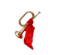 wueiooskj Cavalry Trumpet Marching Bugle Greatly Enhances Musicianship Drum Corps Performances Recommended For School Bands And Young Artists C Flat Brass Blowing Bugle Professional Boy Scout