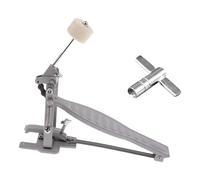 wueiooskj Chain Drive Drum Pedal Practice Pedal Designed For Serious Drummers Delivers Exceptional Sound Strong Portable Single Foot Kick Single Chain Kick, Silver, 26x15x10cm