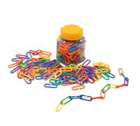 wueiooskj Colorful Chain Links Educational Learning Chains Diy Crafts Hooks Block Building Set 360pcs For Kids Counting Sorting Toys Educational Learning Chains Diy Crafts Hook Chain