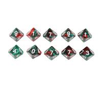 wueiooskj D10 Dice Collection Double Colors Dice For Table Games Casino Supply RPG Education Fun Moments Set Is Designed To Enable Happy Game Time With Friends And Families Occasions PlayingPerfect