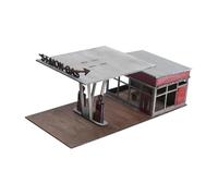 wueiooskj DIY Crafts House Miniature Station Models Gift Idea Inspiring Young Builders With Creative Play War Diorama 1/72 164 Building Models House Diorama Scene